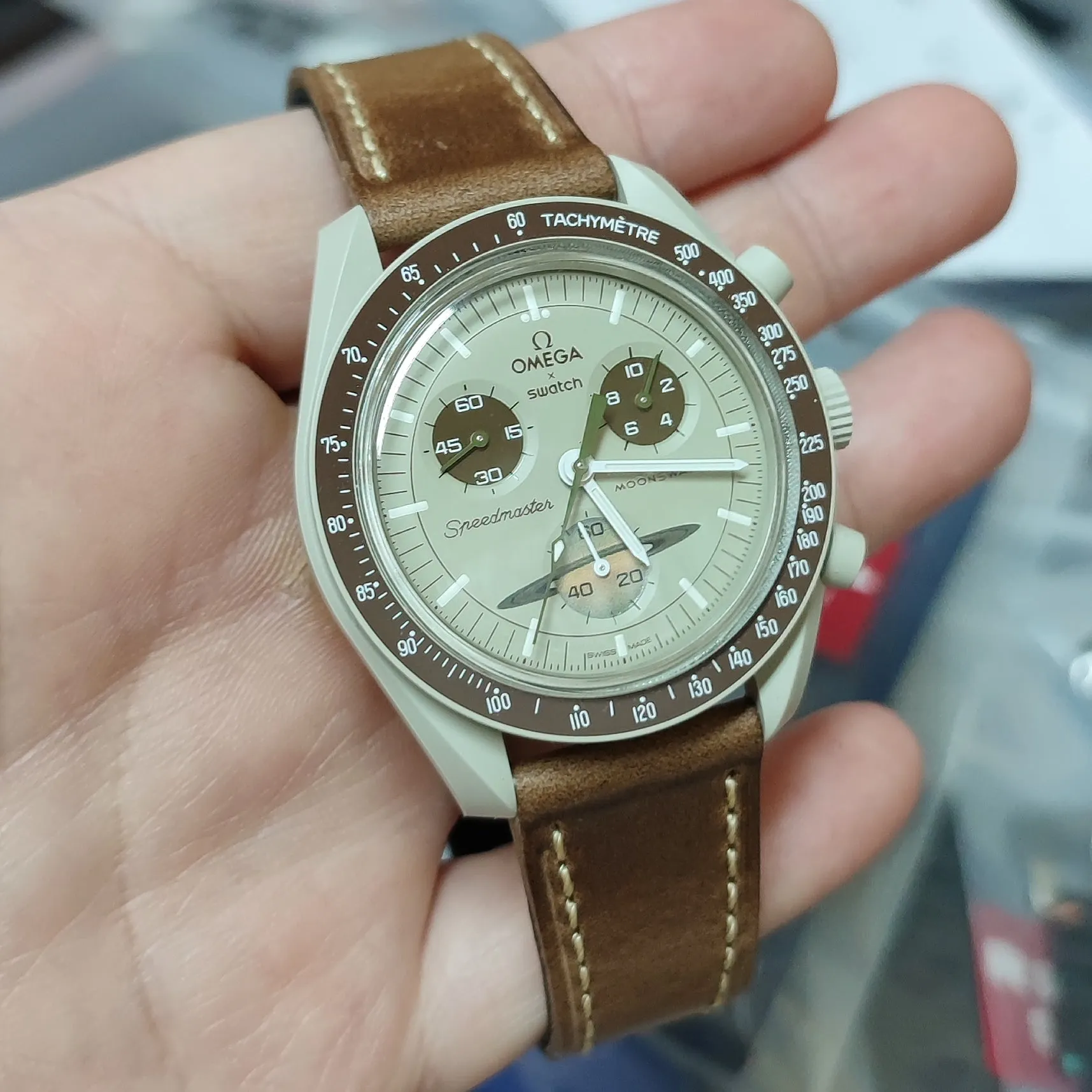 18mm, 20mm Classic Style Brown Horween Leather Watch Strap