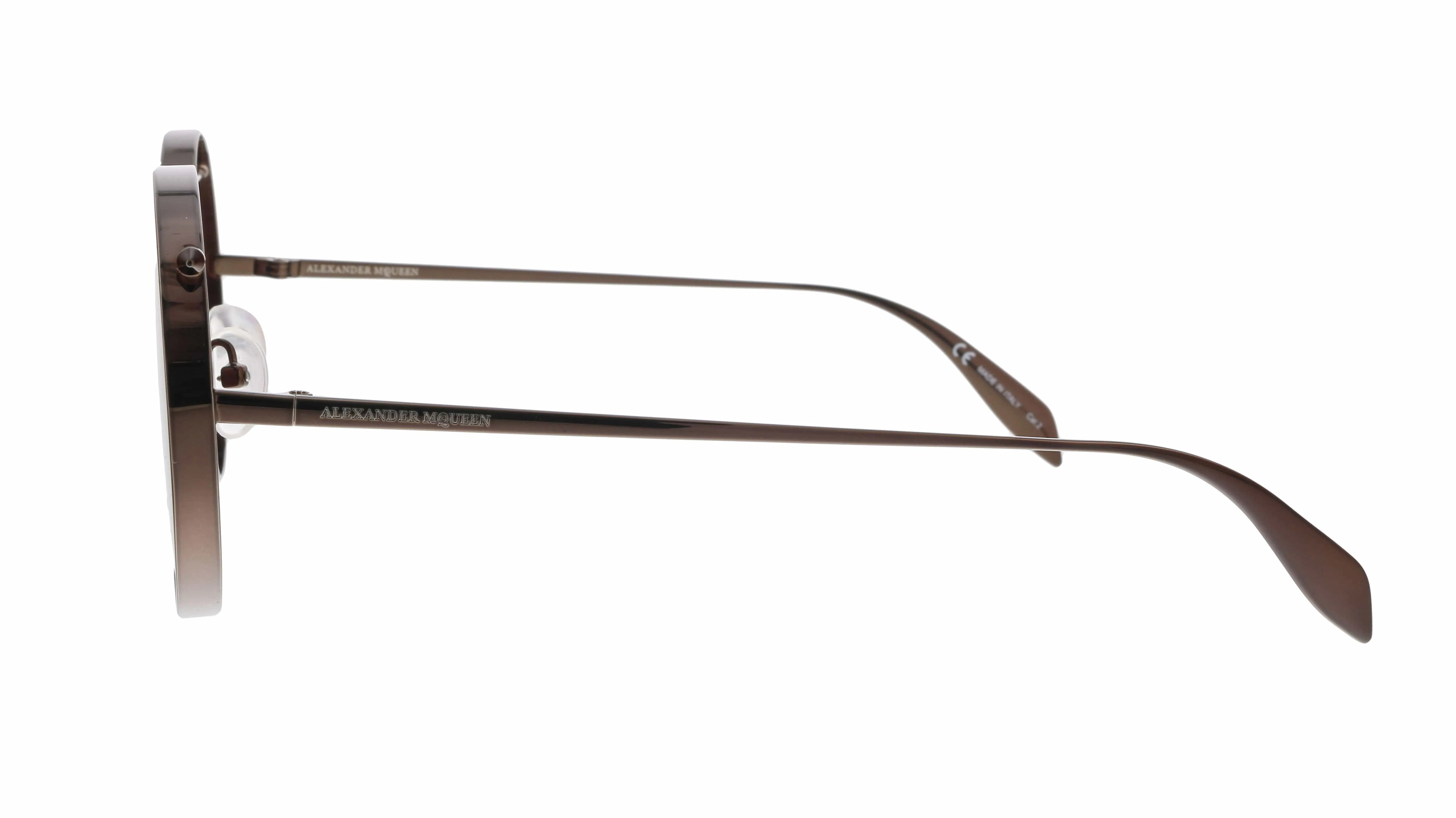 Alexander McQueen AM0137S 004  Brown  Round Sunglasses