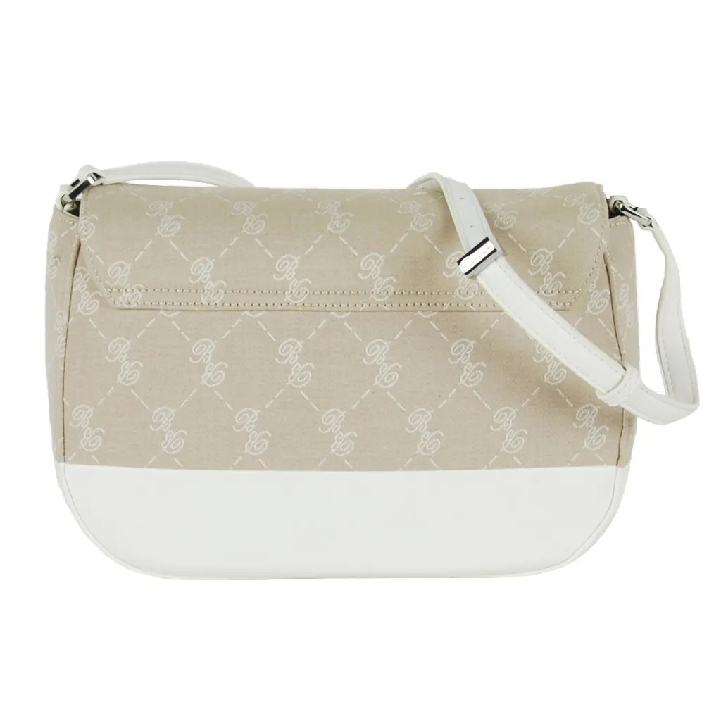 Blumarine White Cotton Crossbody Bag