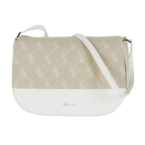 Blumarine White Cotton Crossbody Bag