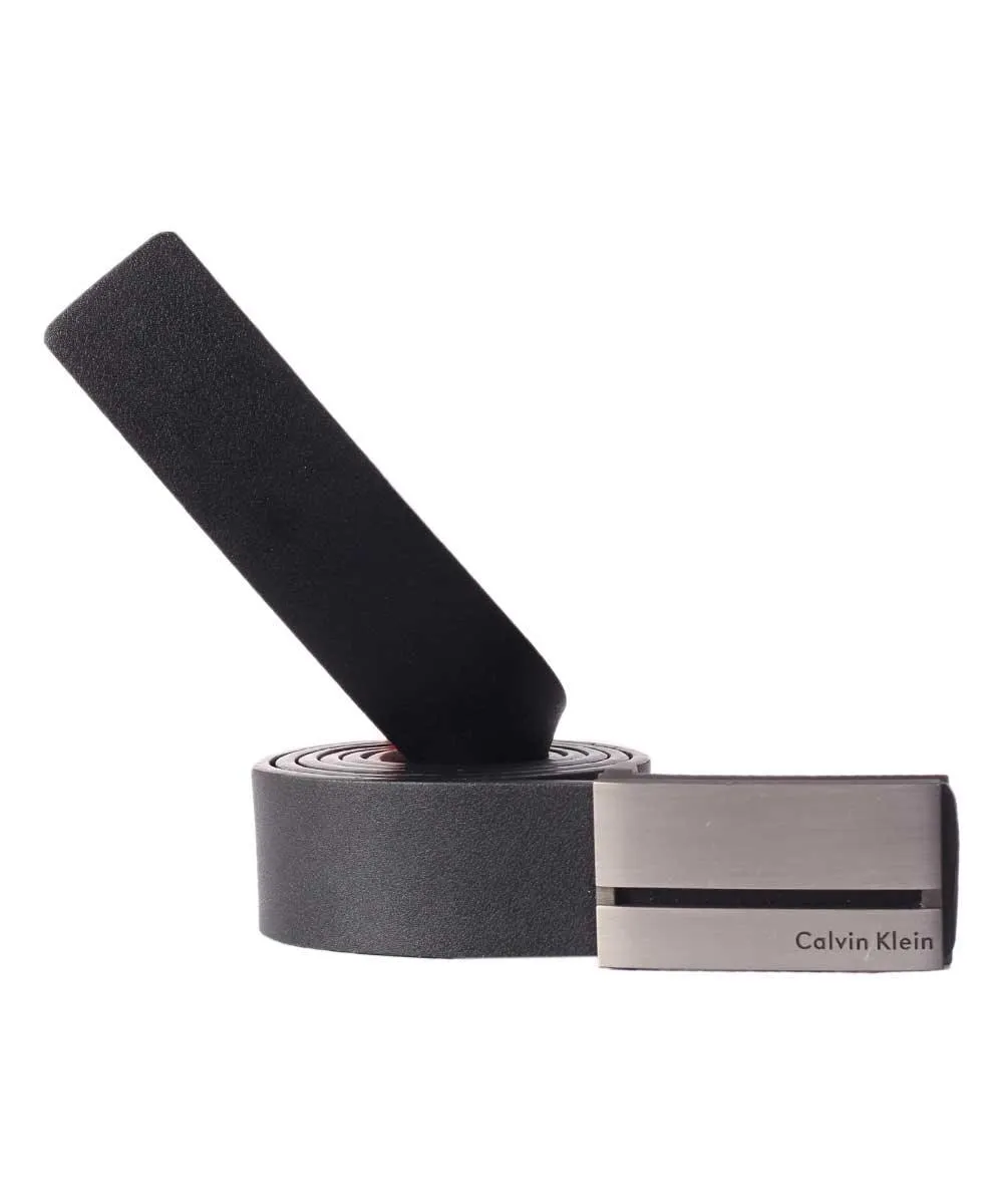 Calvin Klein CK Ceinture Homme Buckle Black Leather Belt