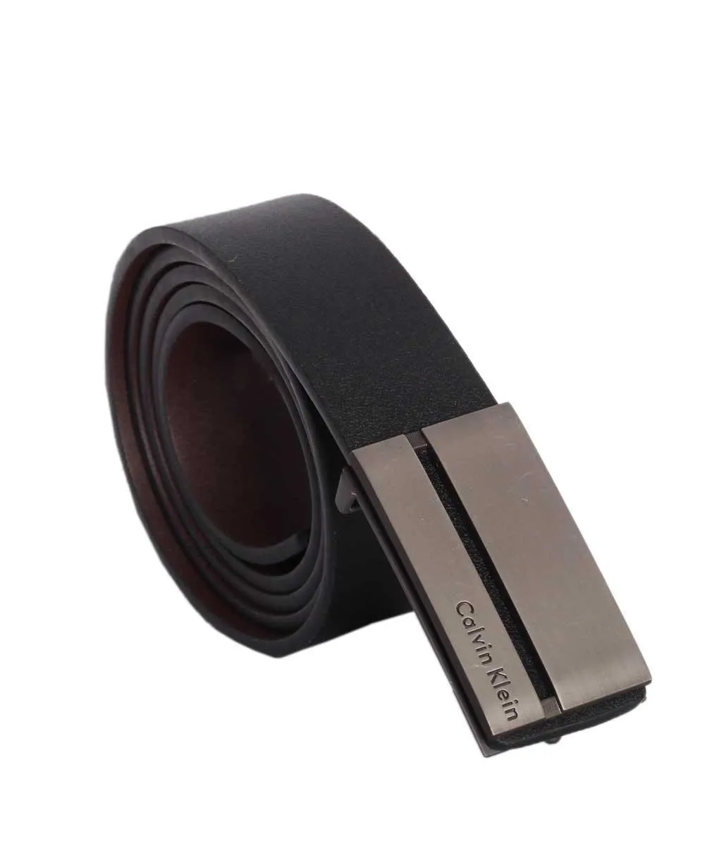 Calvin Klein CK Ceinture Homme Buckle Black Leather Belt