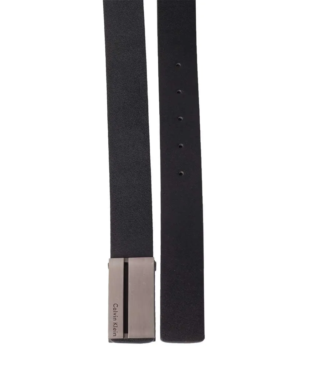 Calvin Klein CK Ceinture Homme Buckle Black Leather Belt