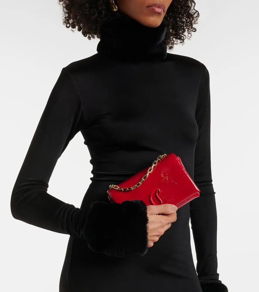 Christian Louboutin Loubi54 patent leather clutch