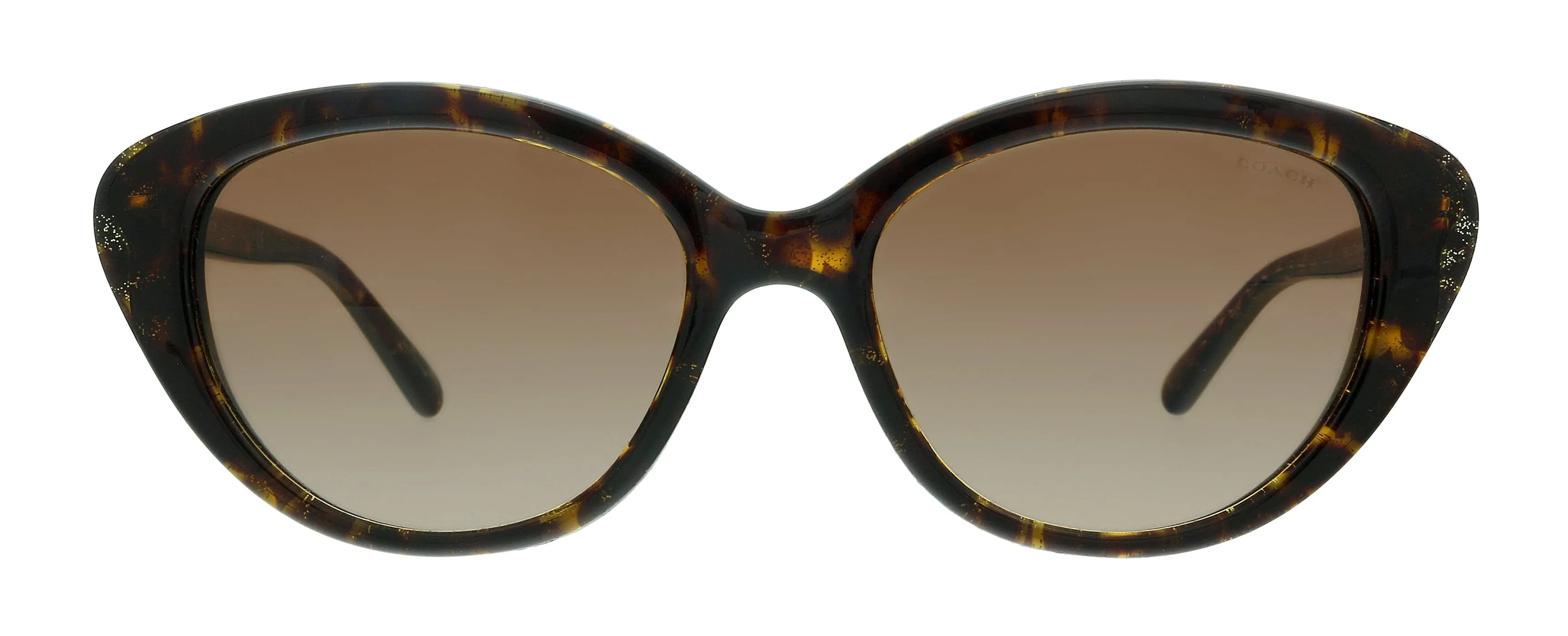 Coach 0HC8288 558313 Tortoise Glitter Signature  Cat Eye Sunglasses