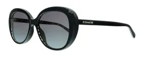 Coach 0HC8289 55828G Black Round Sunglasses