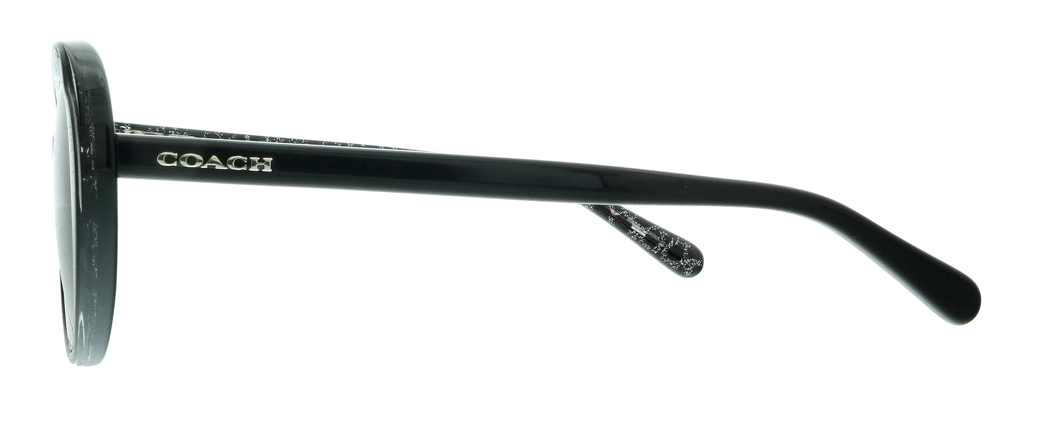 Coach 0HC8289 55828G Black Round Sunglasses