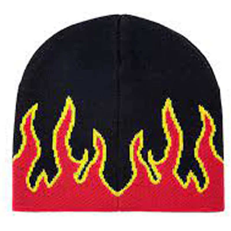 Colour Flames Beanie Hat
