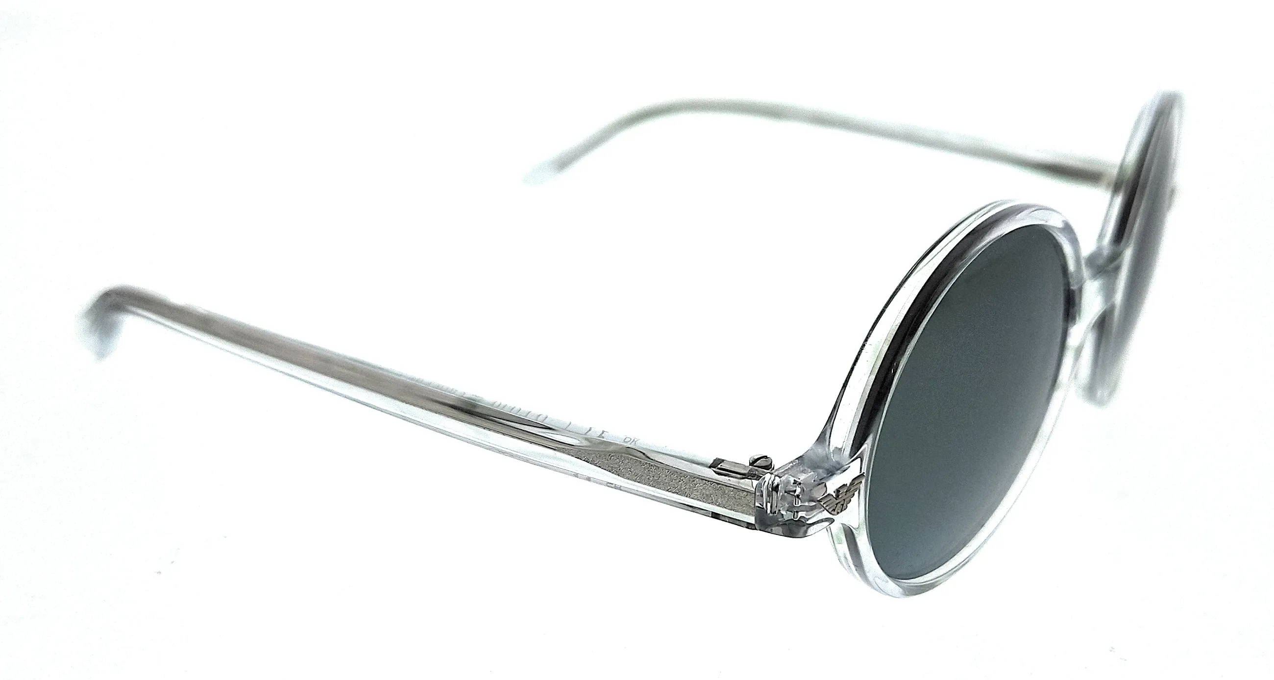 Emporio Armani 0EA 501M 60216R Crystal Striped Green  Round Sunglasses