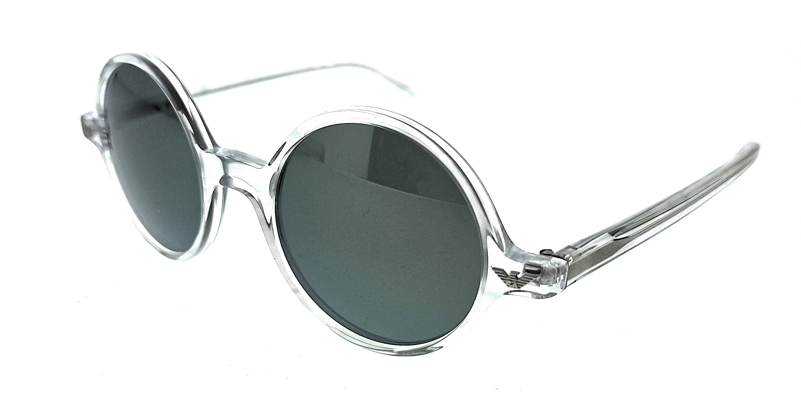 Emporio Armani 0EA 501M 60216R Crystal Striped Green  Round Sunglasses