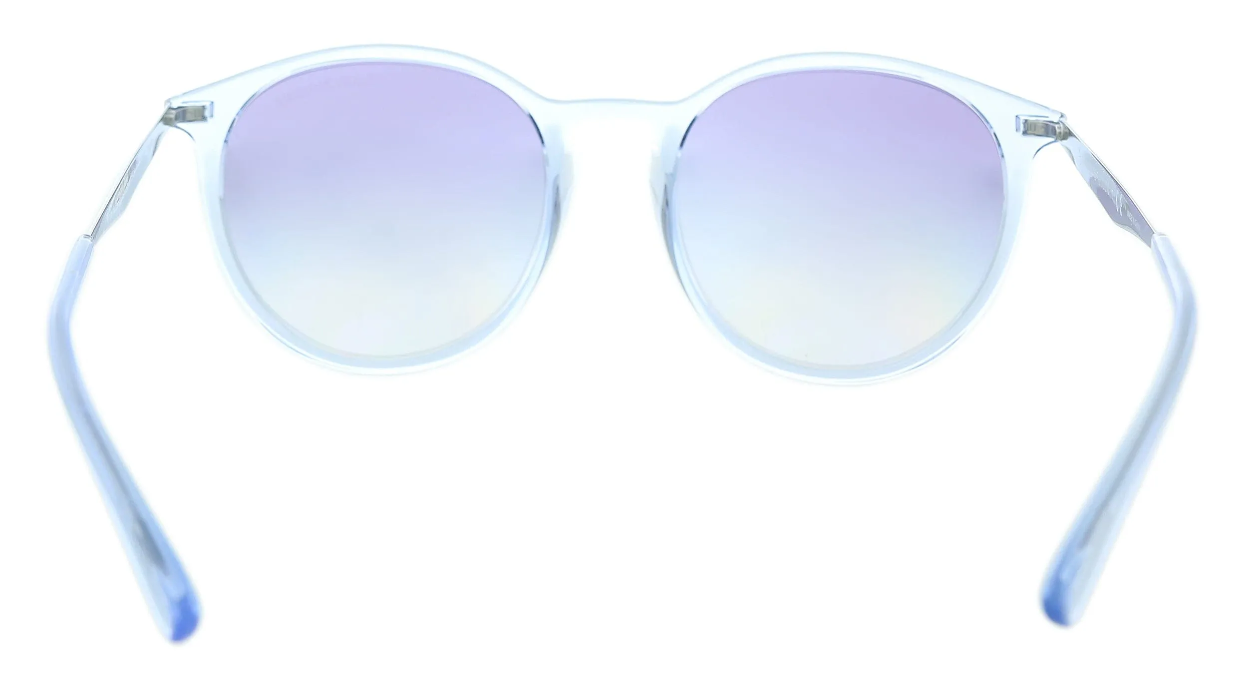 Emporio Armani 0EA4148 584419 Shiny Transparent Blue Phantos Round Sunglasses