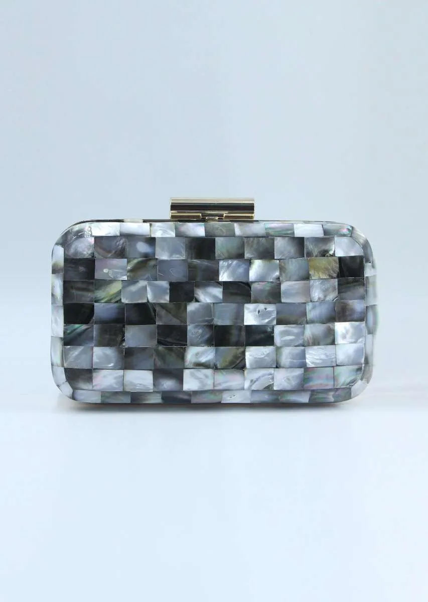Grey shaded marble stone sling clutch only on Kalki