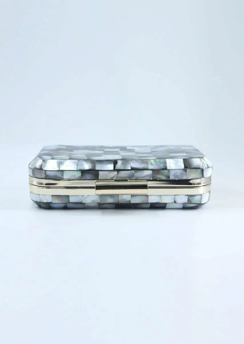Grey shaded marble stone sling clutch only on Kalki