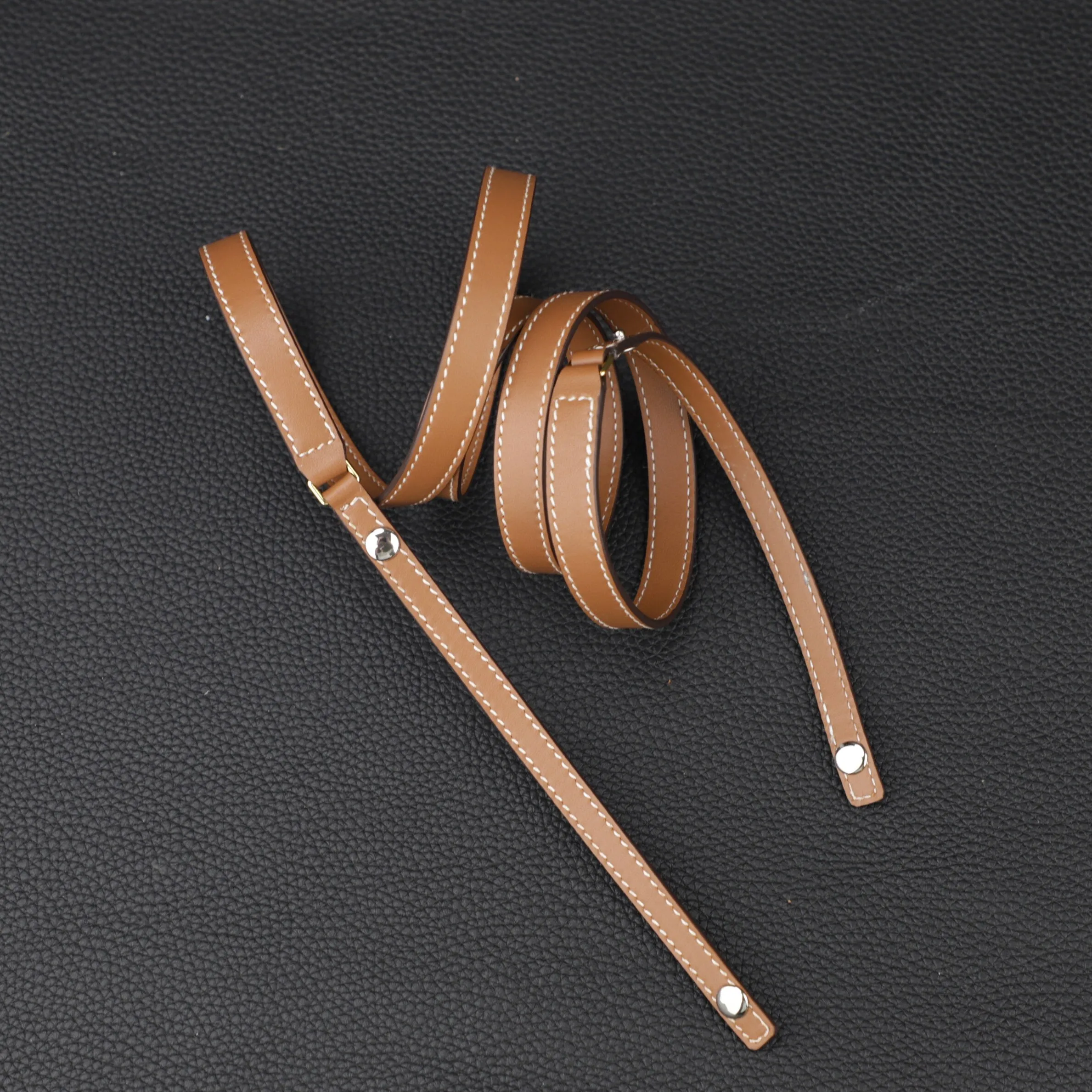 Handmade The Gold Swift Leather shoulder strap for Triomphe Strap Bag,customize the insert part leather match more handbag