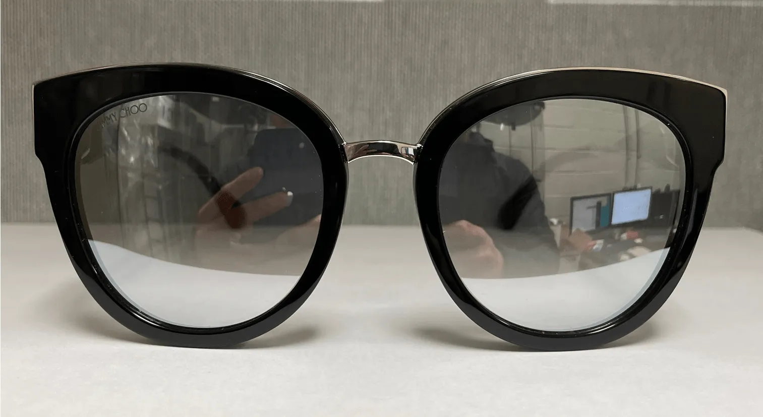 Jimmy Choo JADE/S 0U4T Black Cat Eye Sunglasses
