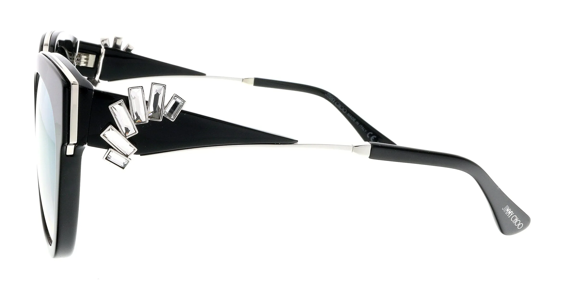 Jimmy Choo JADE/S 0U4T Black Cat Eye Sunglasses