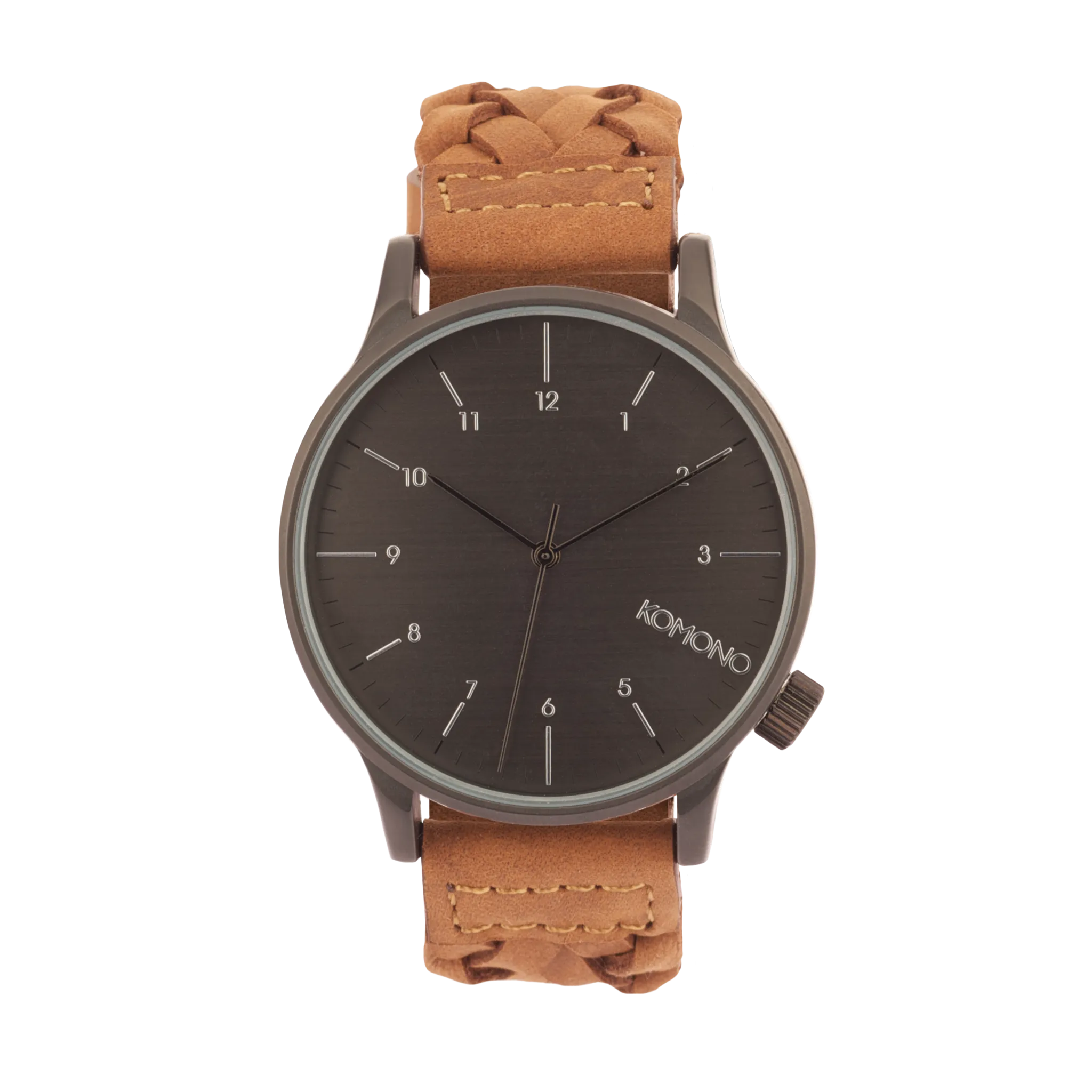 Komono Winston Woven Chestnut Watch