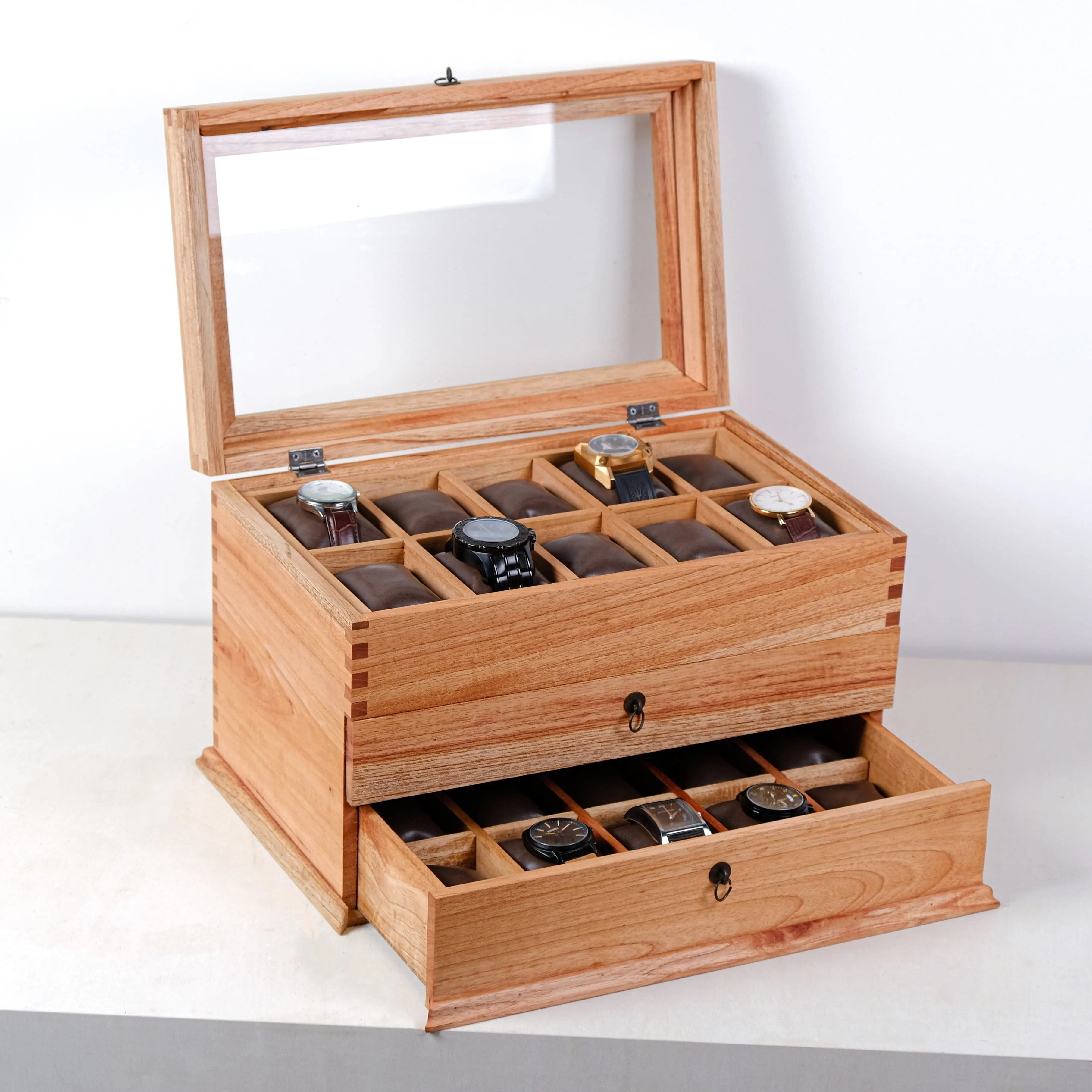 Large Cedar Watch Box for 20 Watches