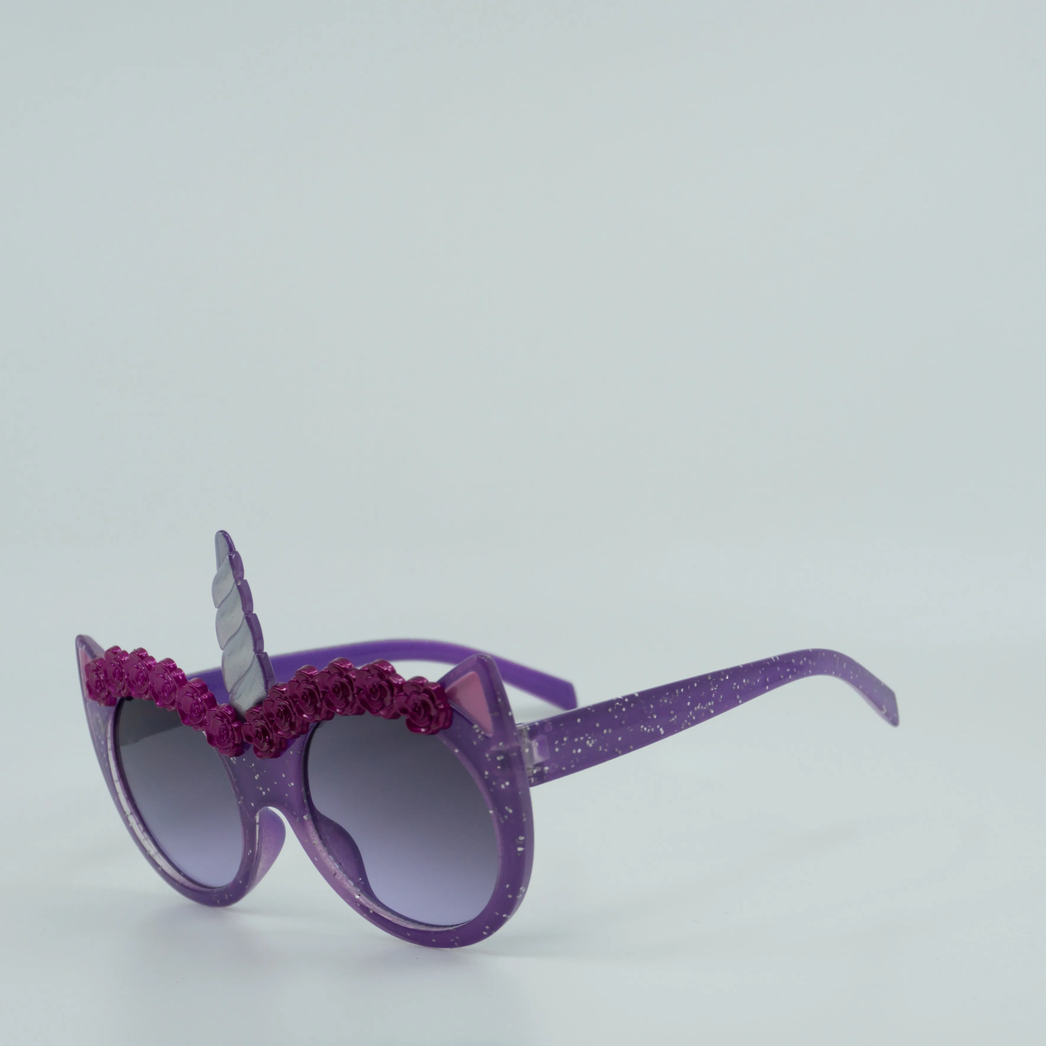 Magical Unicorn Round with Unicorn Horn, Cat Eye Kids Sunglasses