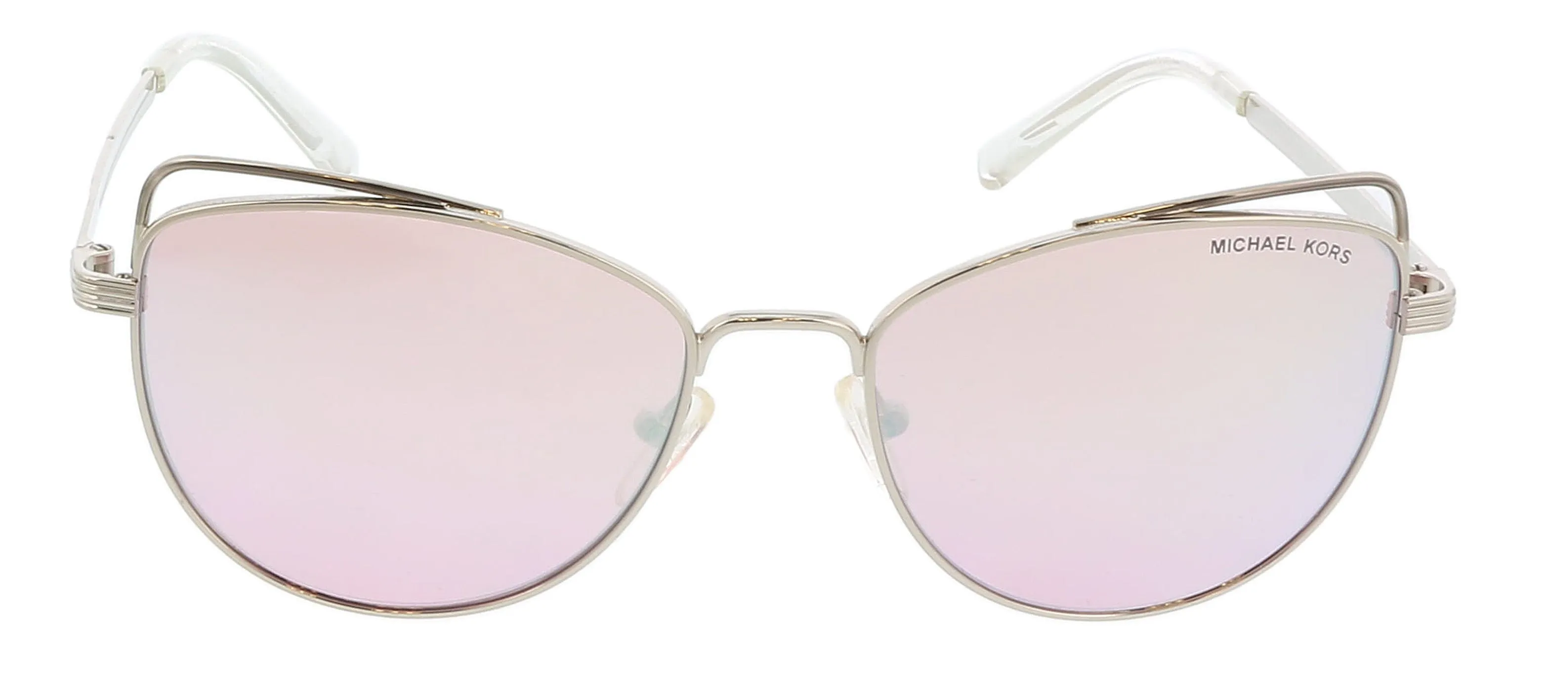 Michael Kors 0MK1035 11537V55 St Lucia Cat Eye Full Rim Silver Sunglasses