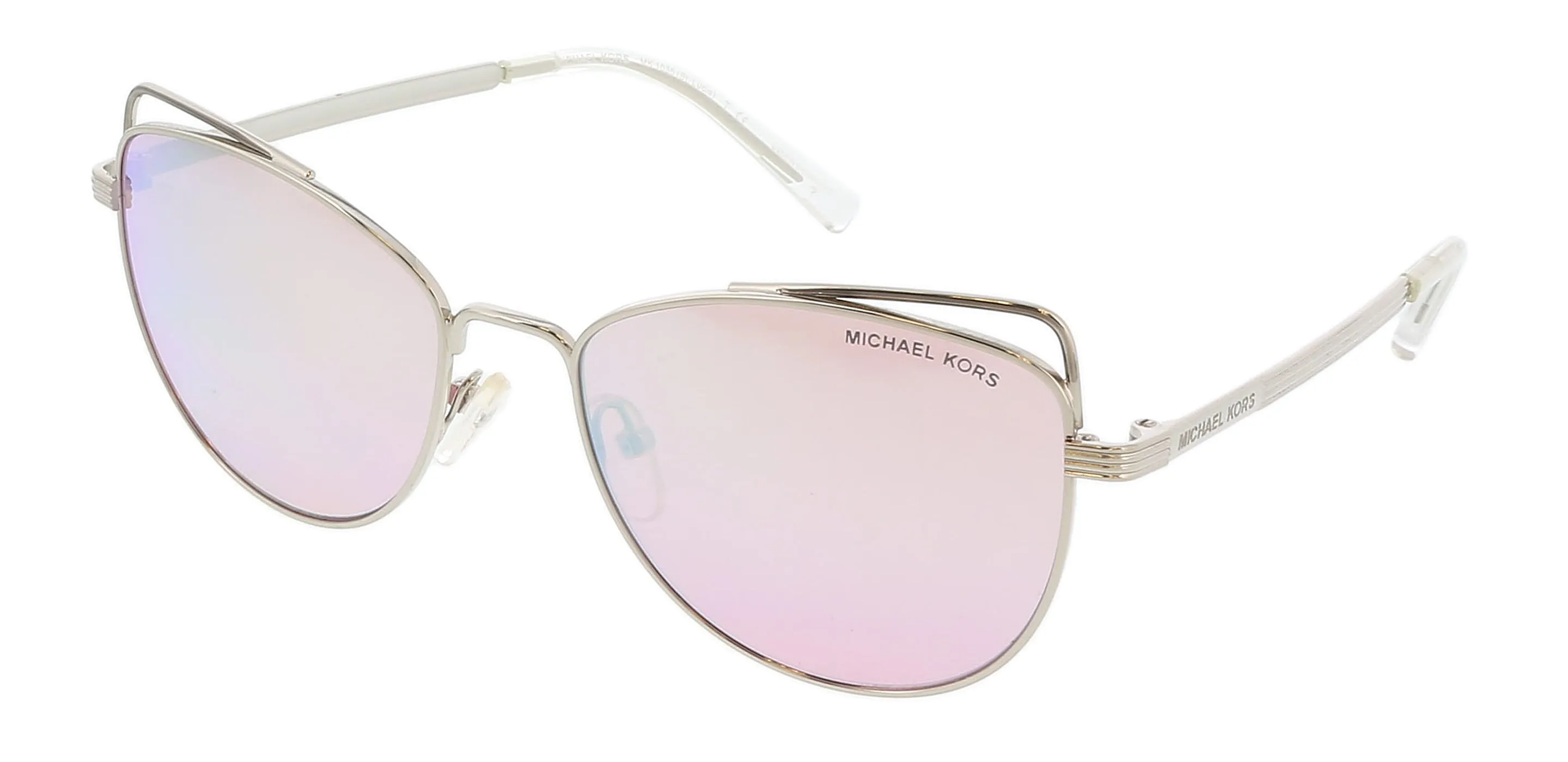 Michael Kors 0MK1035 11537V55 St Lucia Cat Eye Full Rim Silver Sunglasses