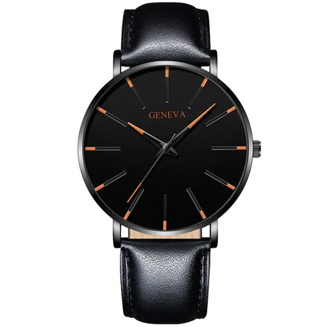 Minimalist Men's Fashion Ultra Thin Watches