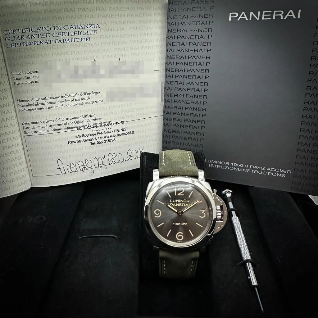 Panerai Special Editions Luminor 1950 3 Days Firenze - PAM00605 - Gray Dial 47mm Special Edition at Regard Jewelry in Austin, Texas