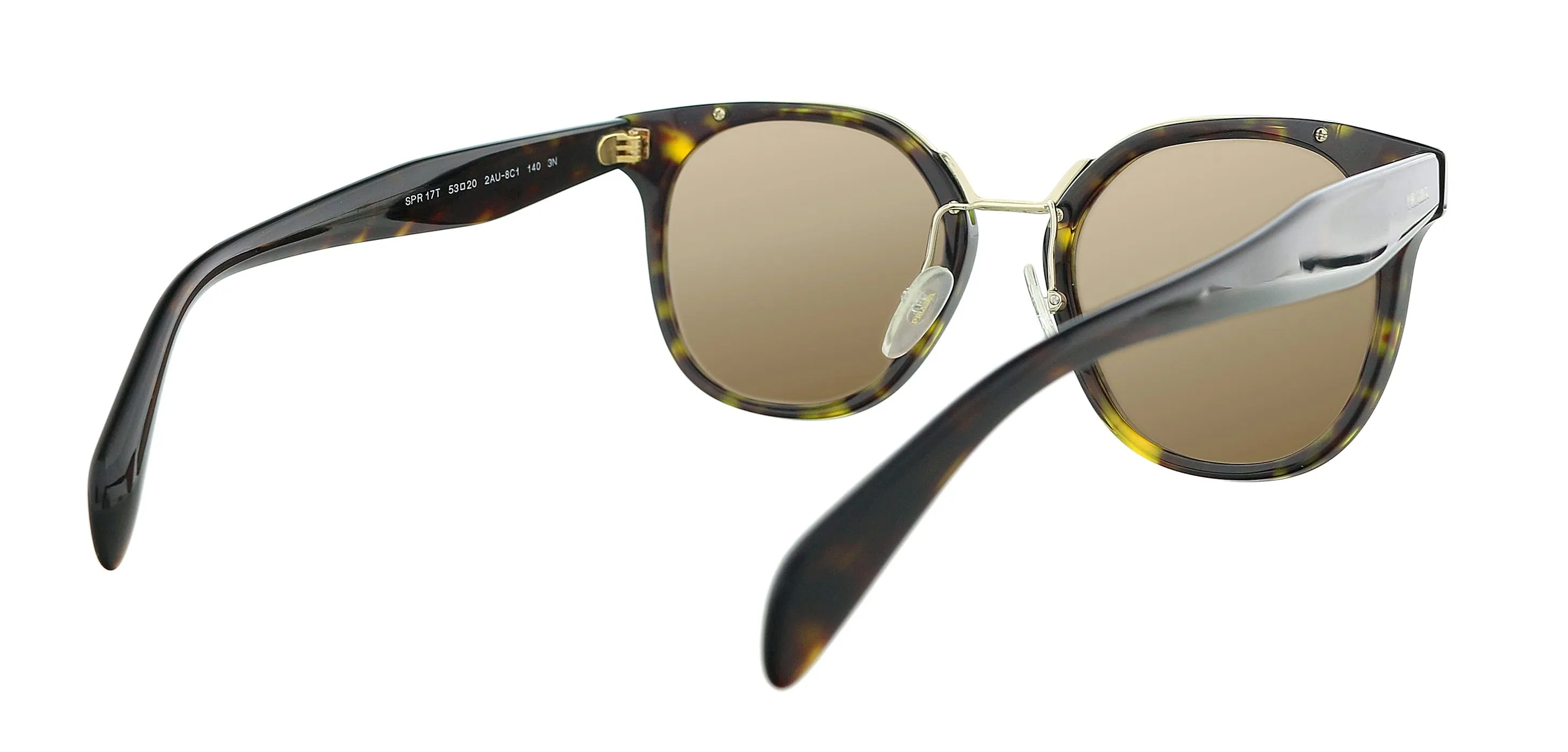 Prada 0PR 17TS 2AU8C1 Havana Round Sunglasses
