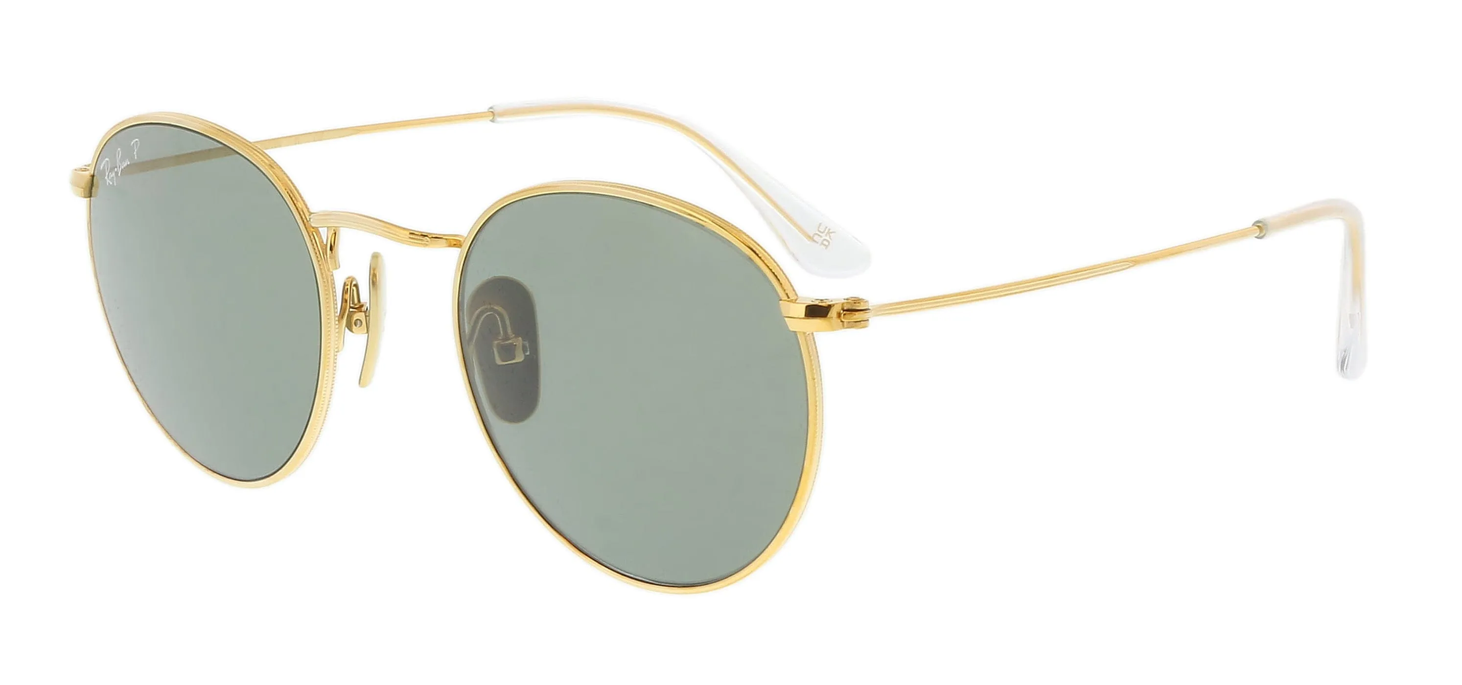 Ray-Ban 0RB8247 921658 Round Titanium Gold Polarized Sunglasses