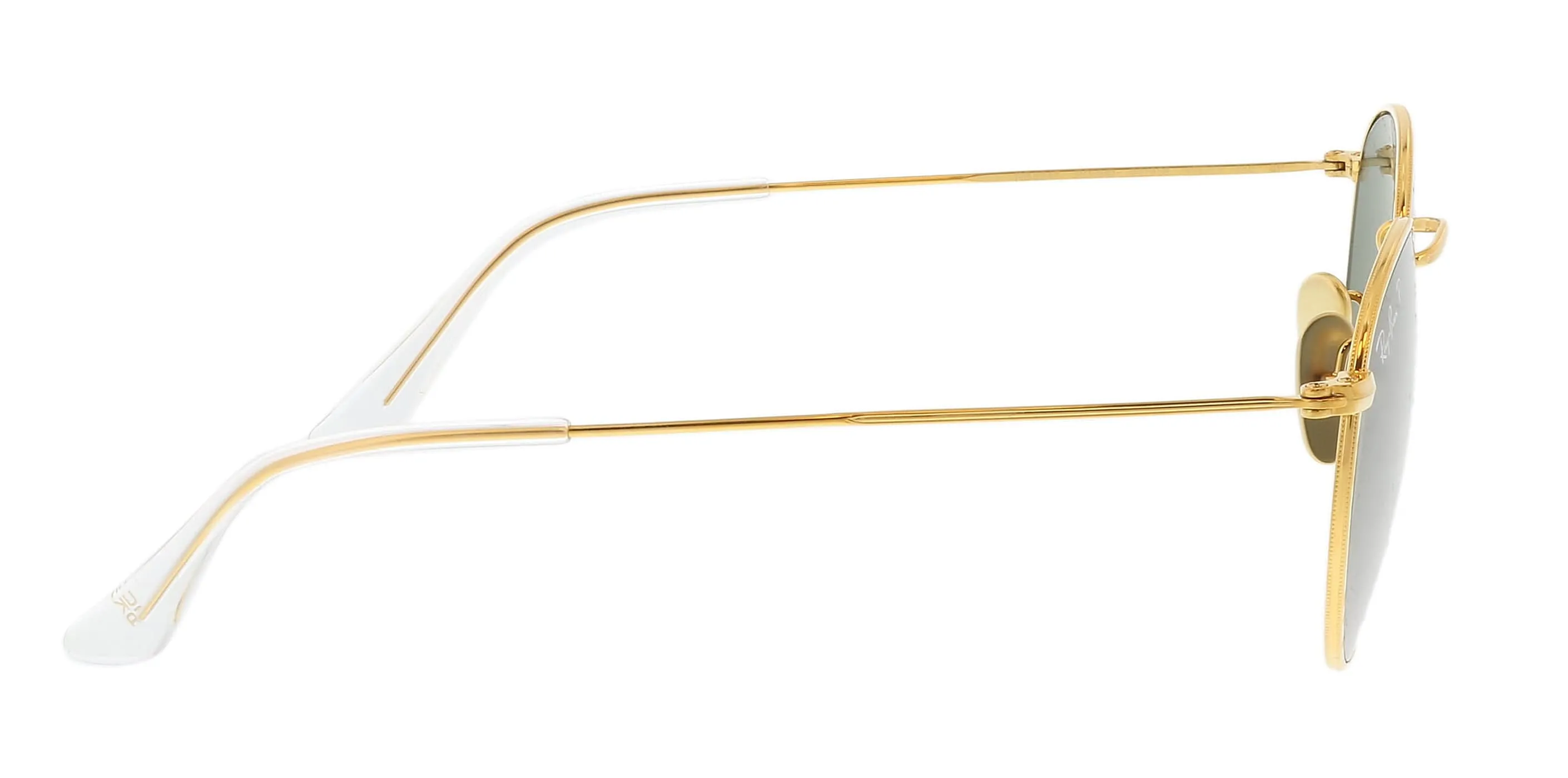 Ray-Ban 0RB8247 921658 Round Titanium Gold Polarized Sunglasses