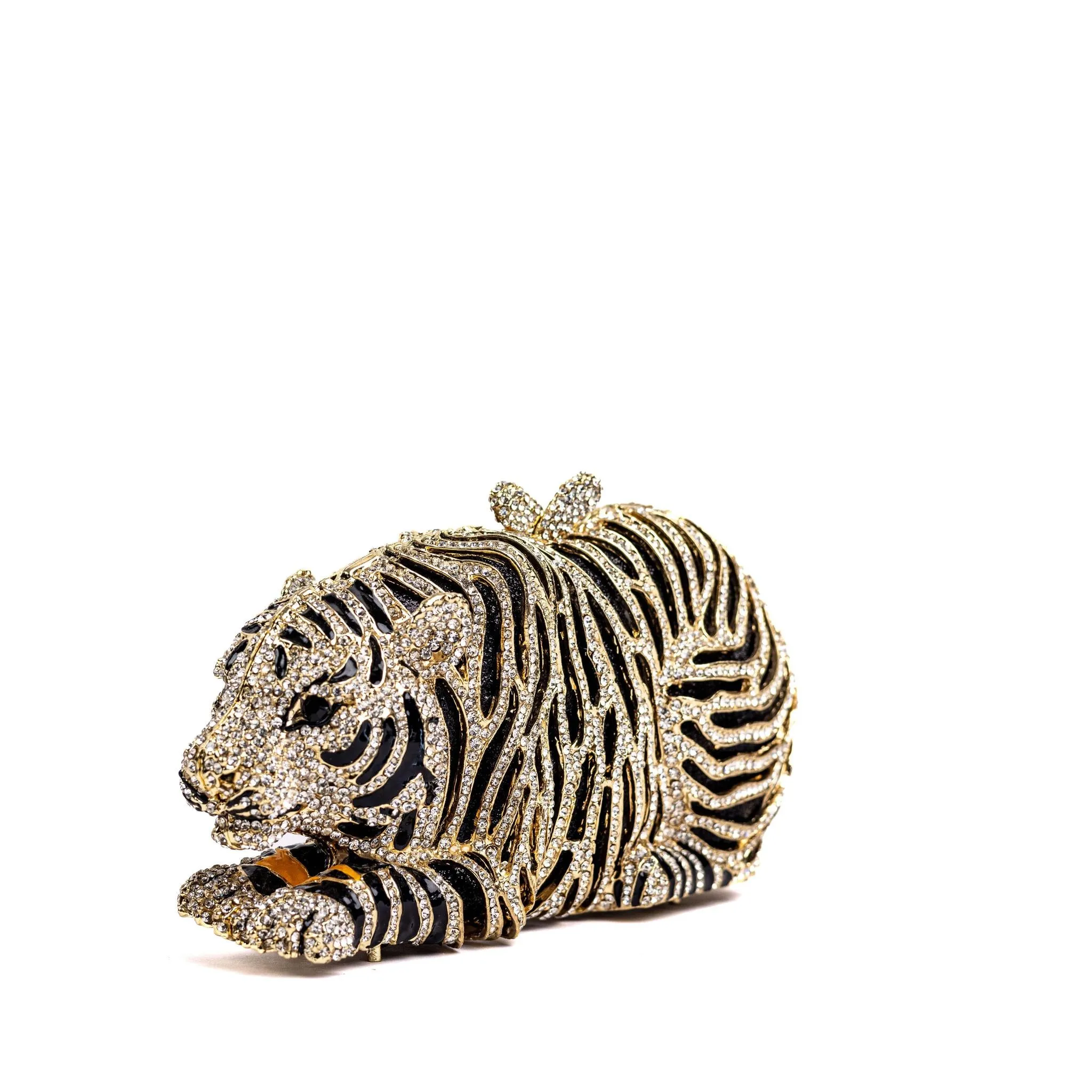 Tiger Rhinestone Clutch Purse
